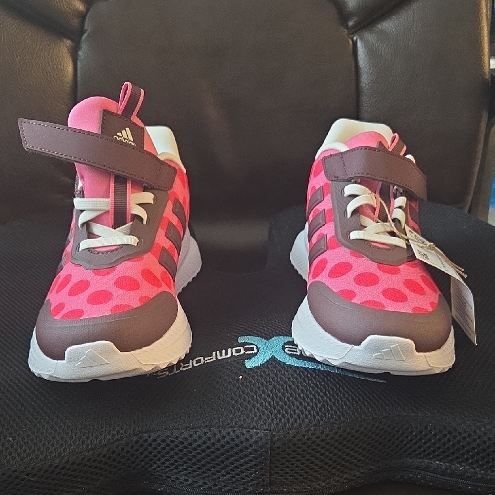 Adidas Kids Sneakers in Pink and Brown Disney Minnie Mouse Size 2.